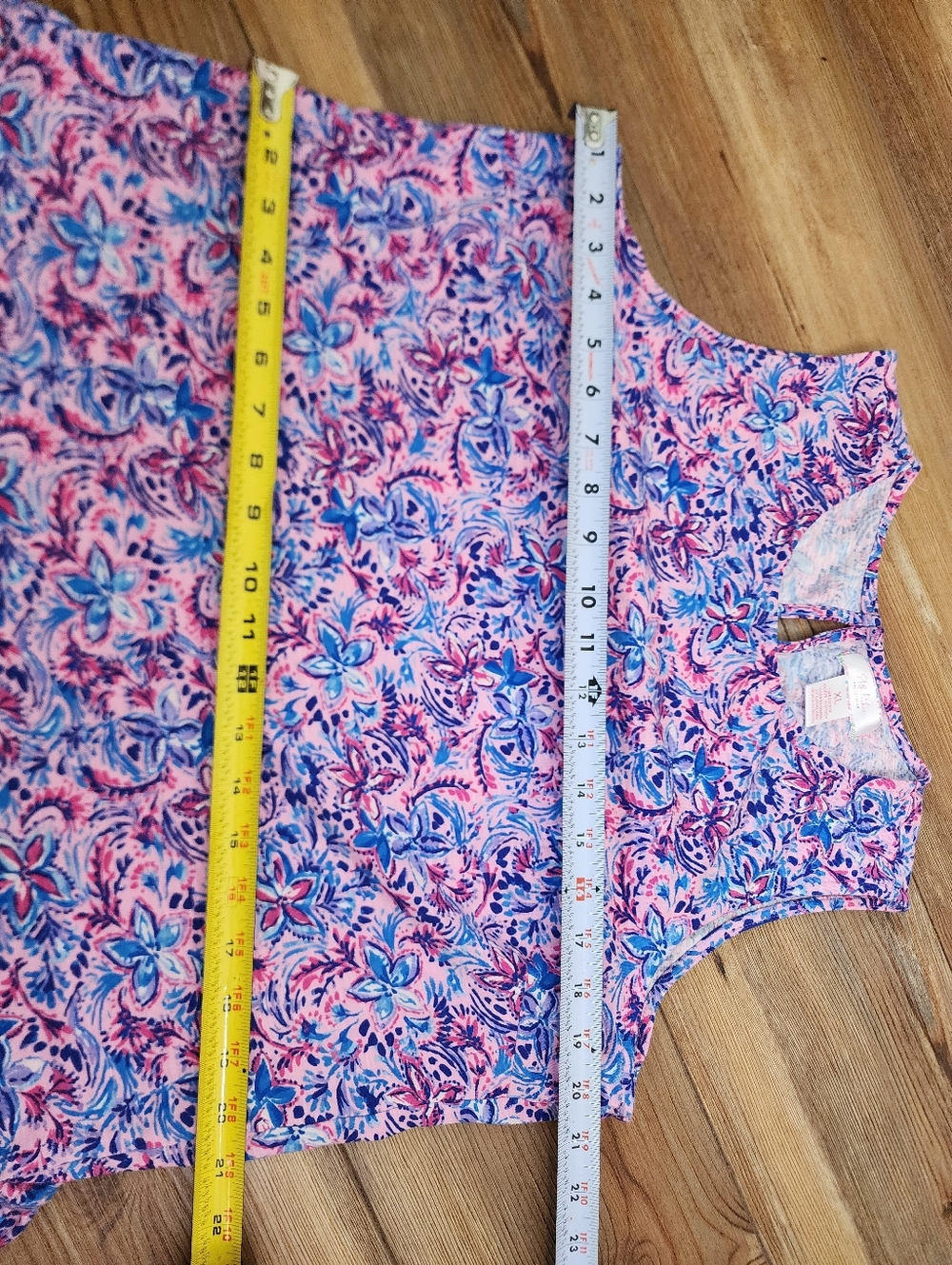 Stella Parker Sleeveless Peplum Top Women's XL Pink Floral - Picture 7 of 7